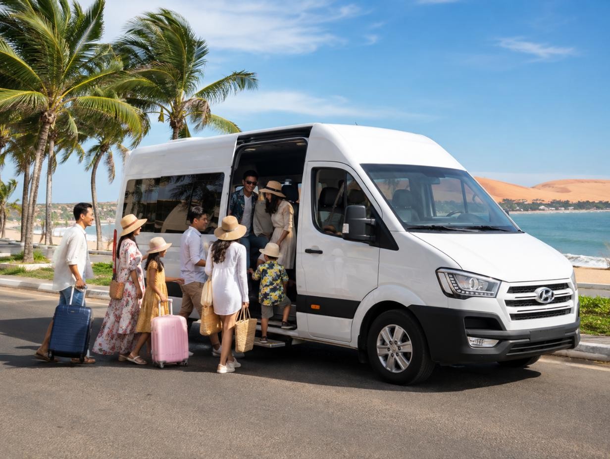 Thuê xe 16 chỗ đi Mũi Né – Phan Thiết giá rẻ, xe mới