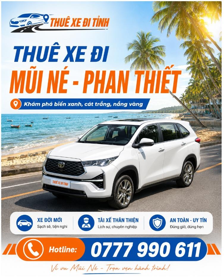 Thuê xe đi Mũi Né, Phan Thiết từ Sài Gòn