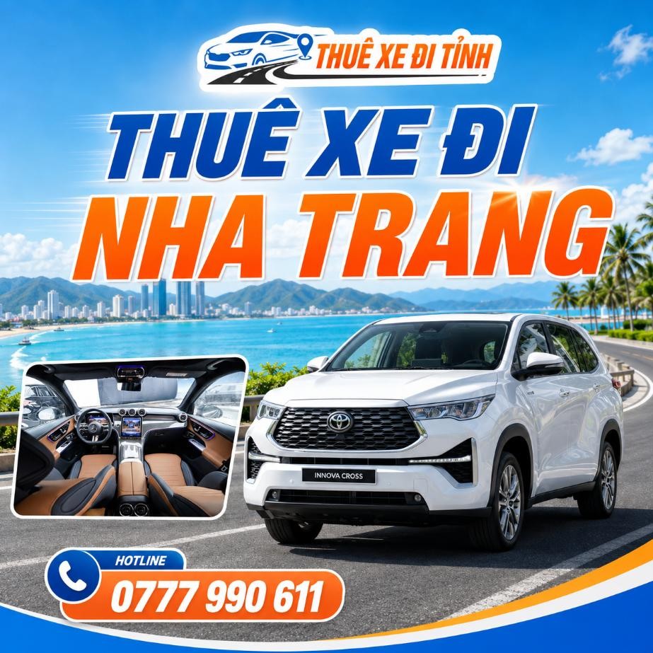 Thuê xe đi Nha Trang từ Sài Gòn giá tốt, xe đời mới 4, 7, 16 chỗ. Giá từ 2.800.000đ/lượt, đón tận nơi, tài xế kinh nghiệm, phục vụ Nha Trang – Cam Ranh.