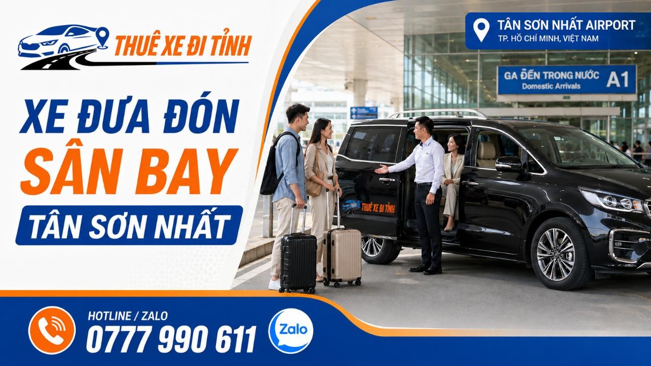 Xe đưa đón sân bay Tân Sơn Nhất giá rẻ, xe đời mới