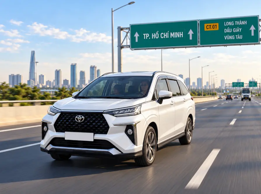 Thuê xe 7 chỗ Quận 1 có tài xế, xe đời mới