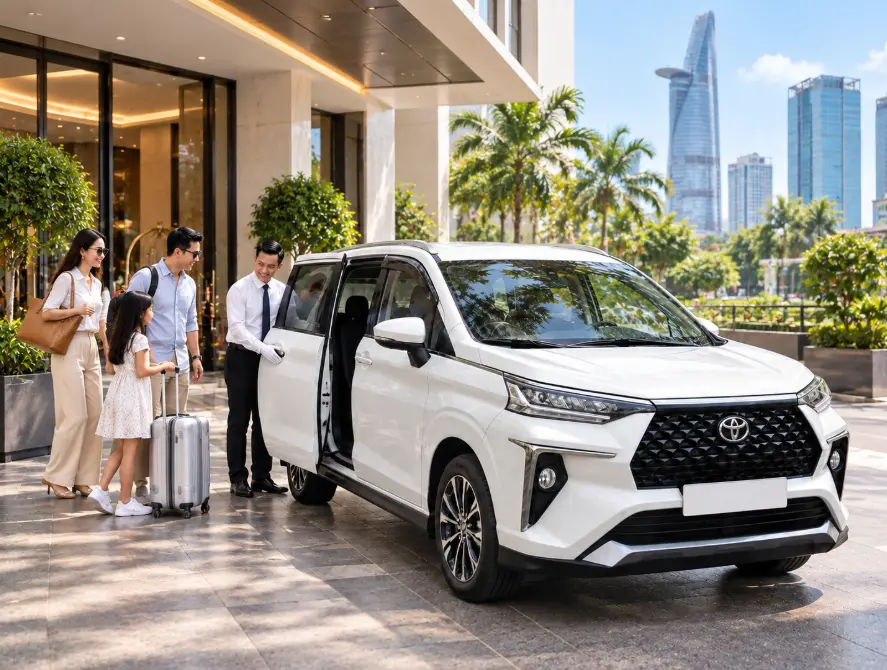 Thuê xe 7 chỗ Quận 1 có tài xế, xe đời mới