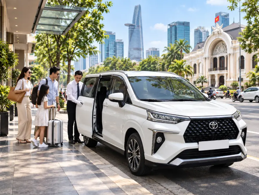 Thuê xe 7 chỗ Quận 1 có tài xế, xe đời mới