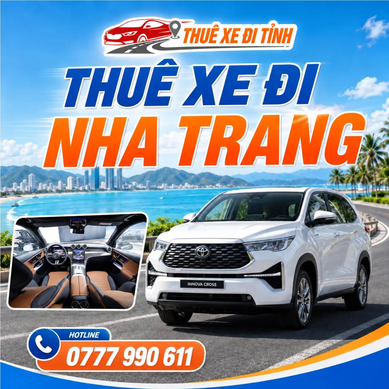 Thuê xe đi Nha Trang từ Sài Gòn giá tốt, xe đời mới 4, 7, 16 chỗ. Giá từ 2.800.000đ/lượt, đón tận nơi, tài xế kinh nghiệm, phục vụ Nha Trang – Cam Ranh.